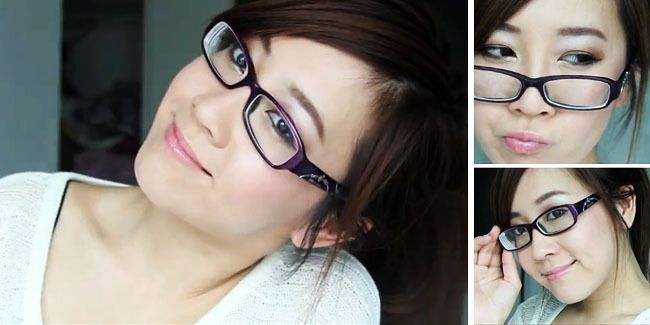 Gaya Gadis Cantik Dengan Kacamata Yang Cool